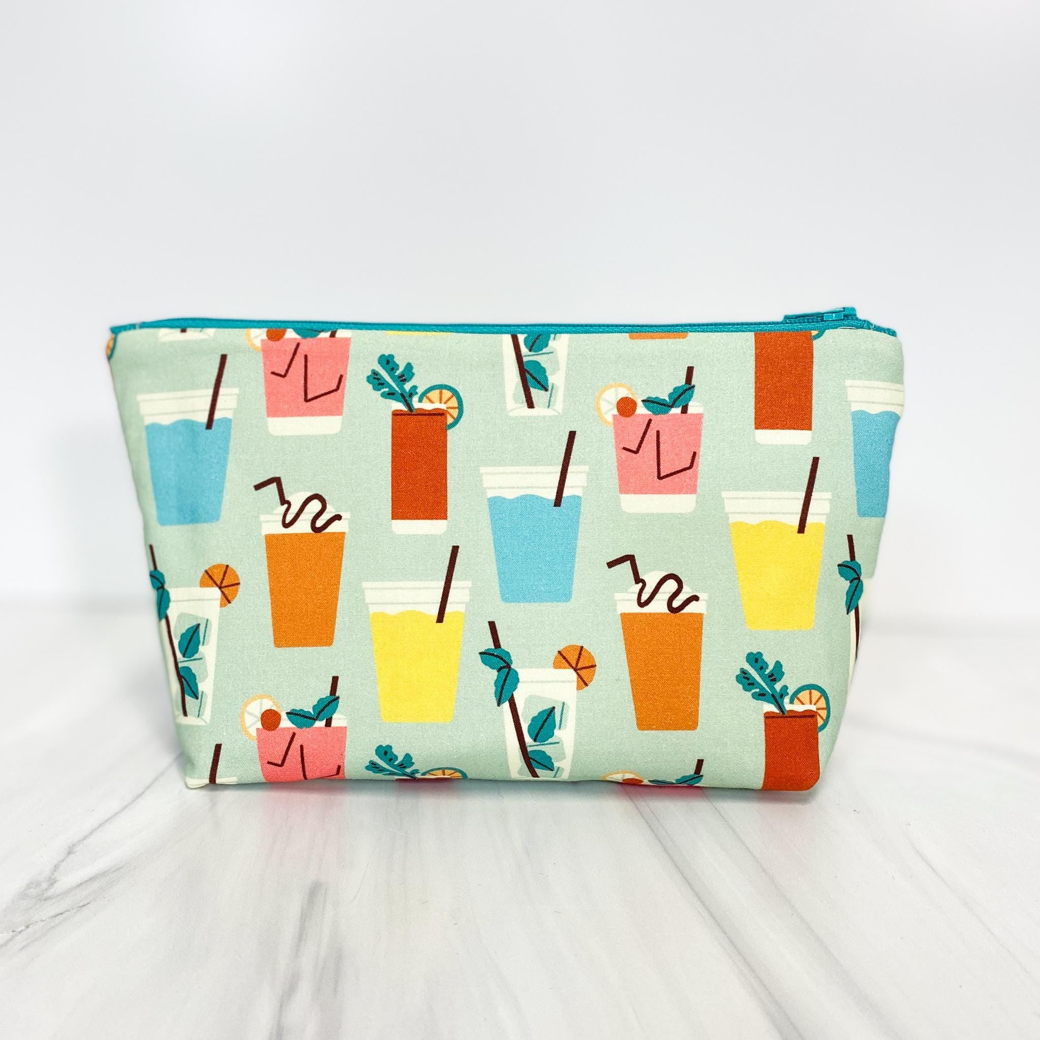 Drinks Light Turquoise from Food Trucks by Jeannie Phan for Paintbrush Studio Fabric