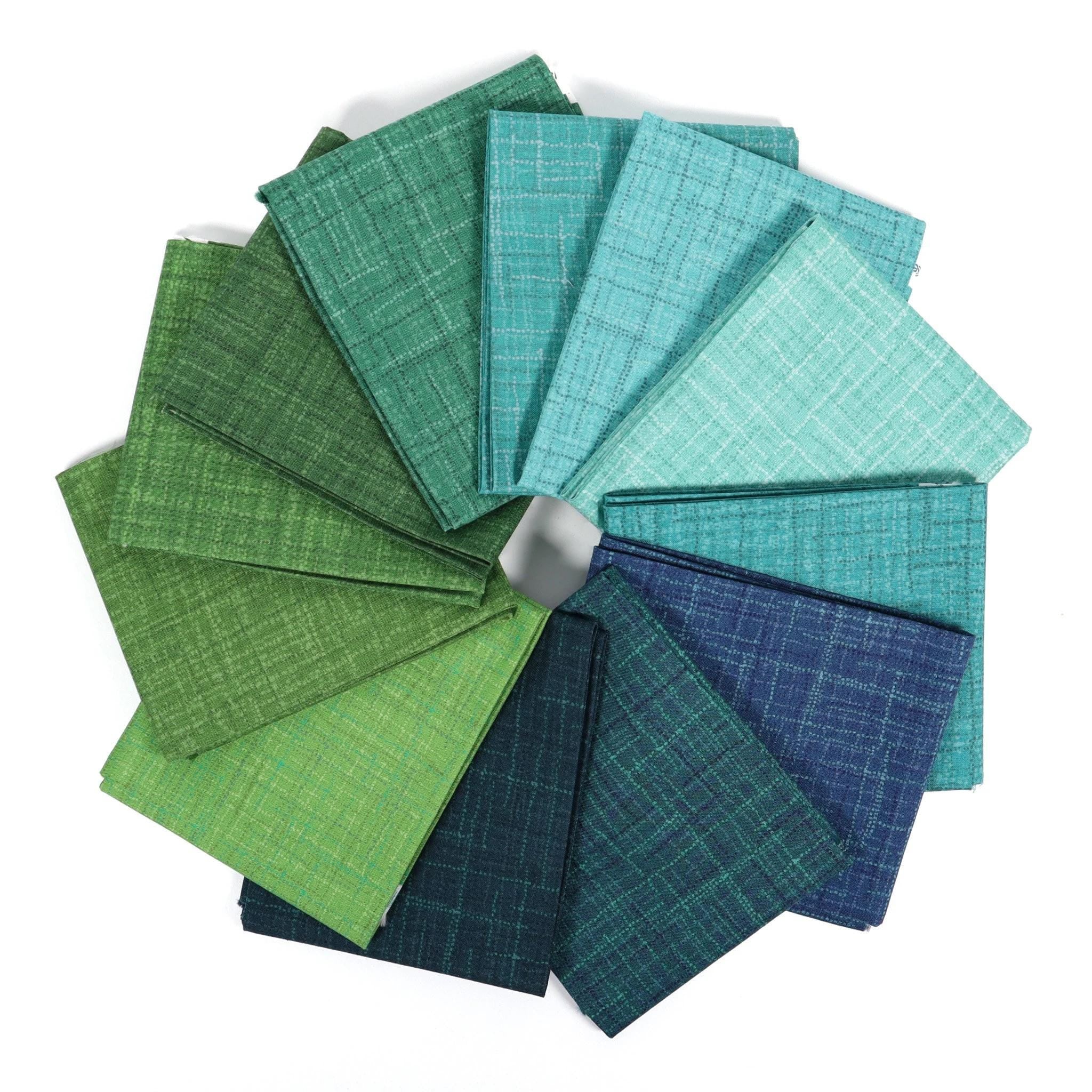 Grasscloth Spruce by Heather Peterson for Riley Blake Designs - 1/2 Yard, Green Fabric, Dark Green Fabric By The Yard, Green Grasscloth