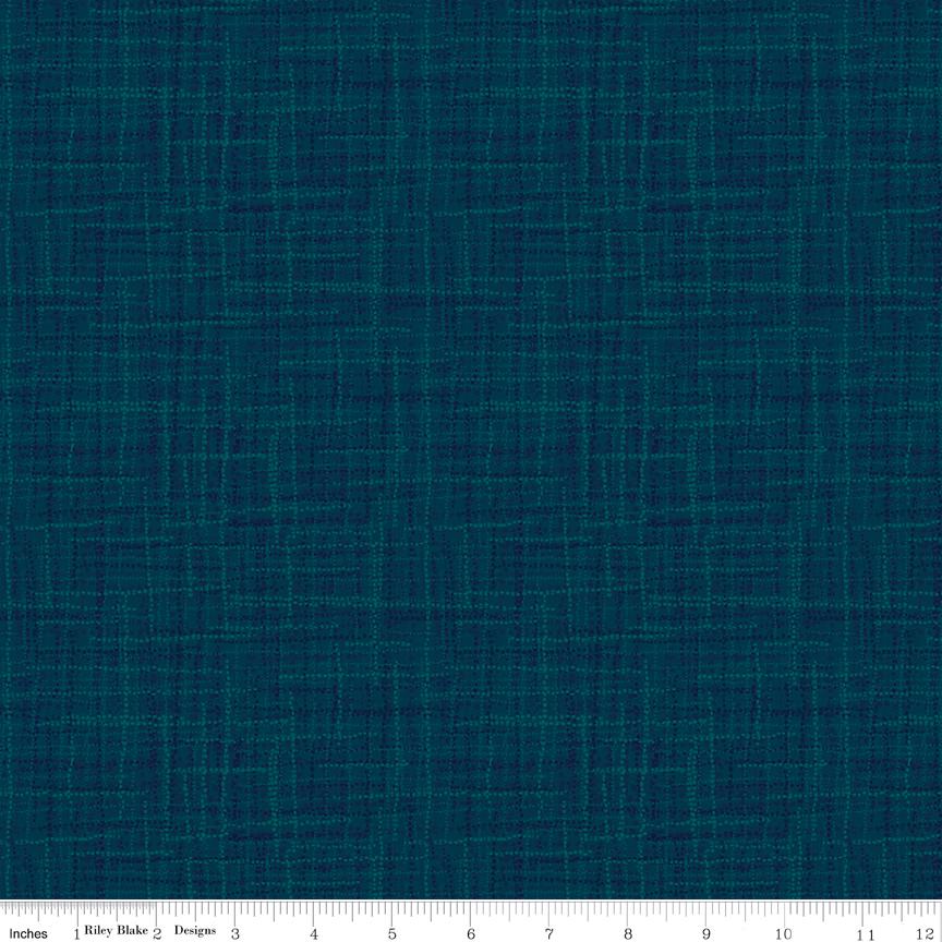 Grasscloth Warm Navy by Heather Peterson for Riley Blake Designs - 1/2 Yard, Aqua Fabric, Blue Fabric By The Yard, Blue Grasscloth