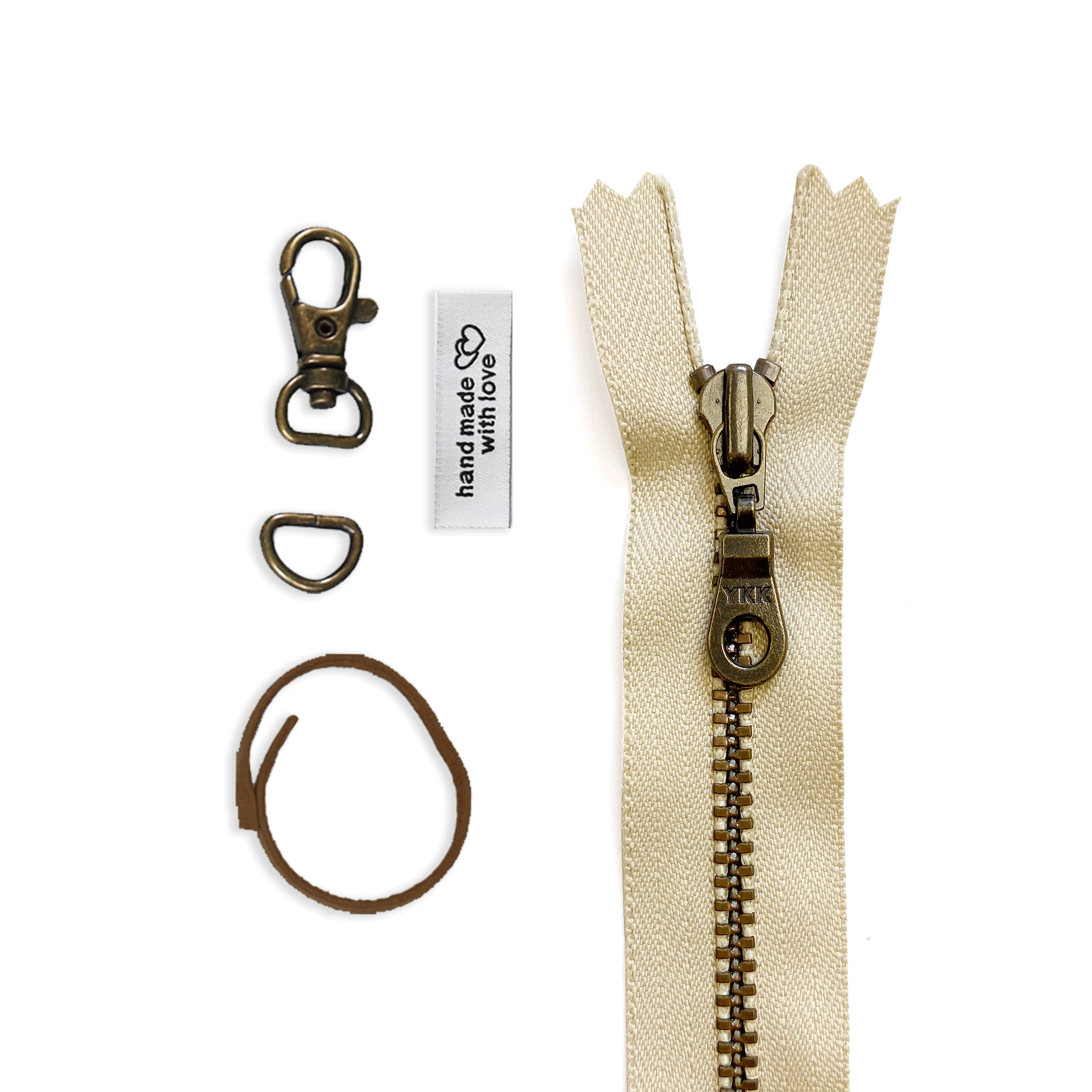 Metal Zipper & Hardware for the Wristlet