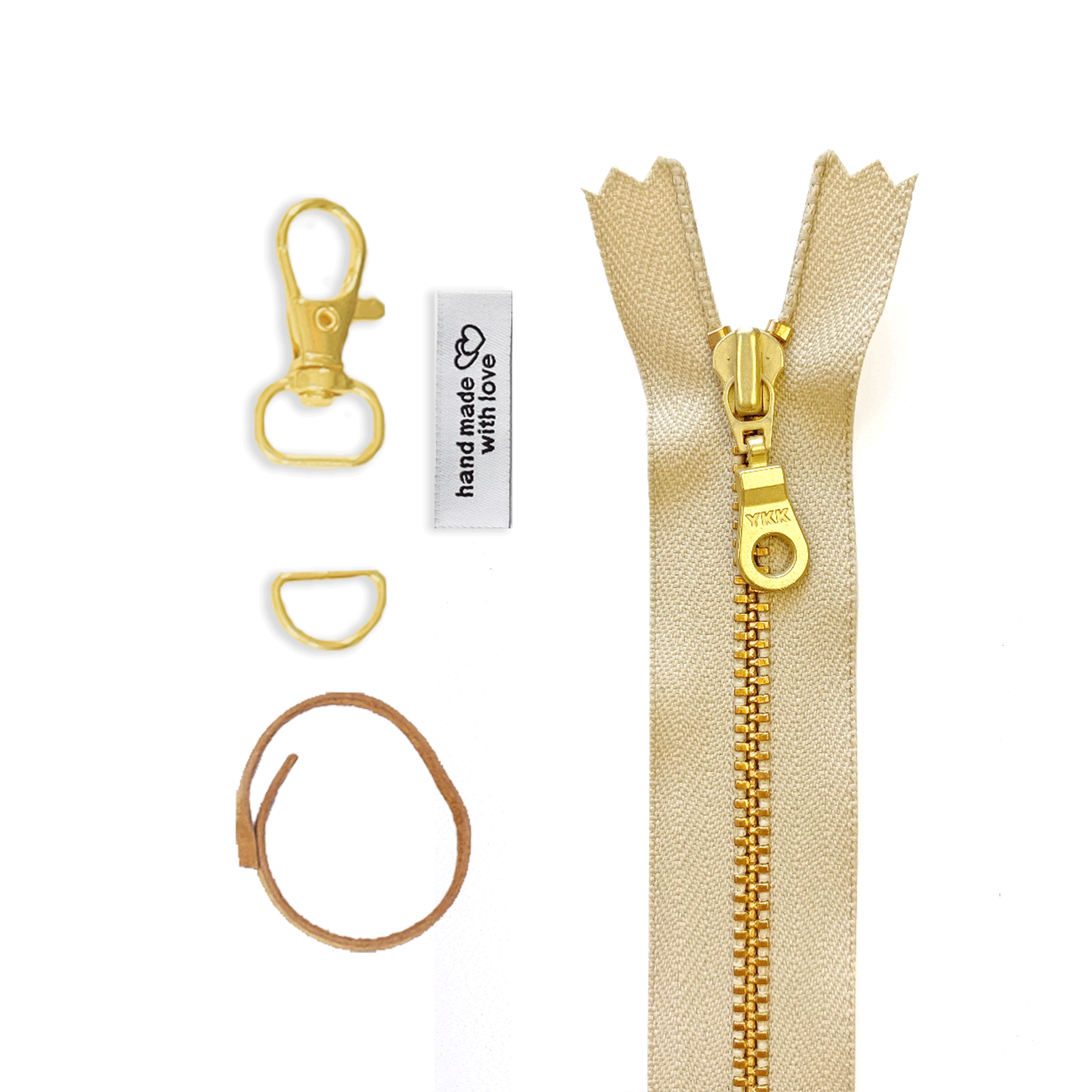Metal Zipper & Hardware for the Wristlet