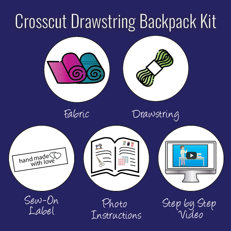 Drawstring Backpack Sewing Kit  - Surfing Sloths