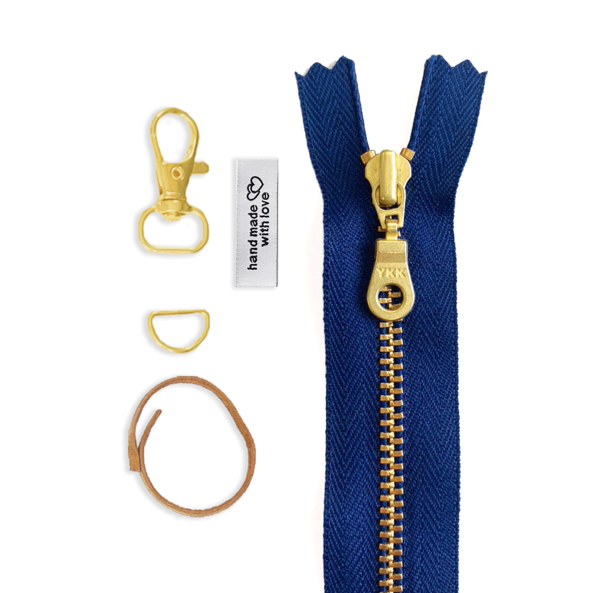 Metal Zipper & Hardware for the Wristlet