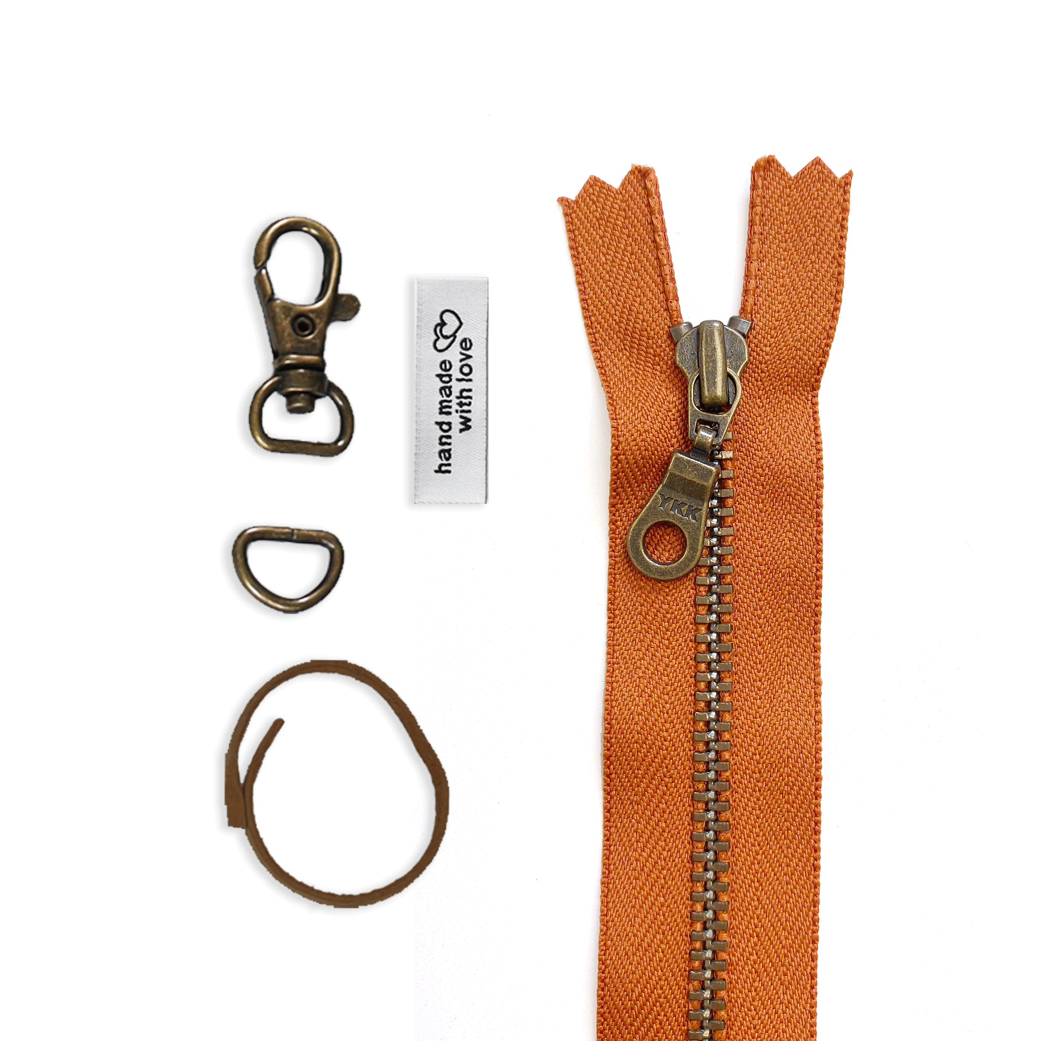 Metal Zipper & Hardware for the Wristlet