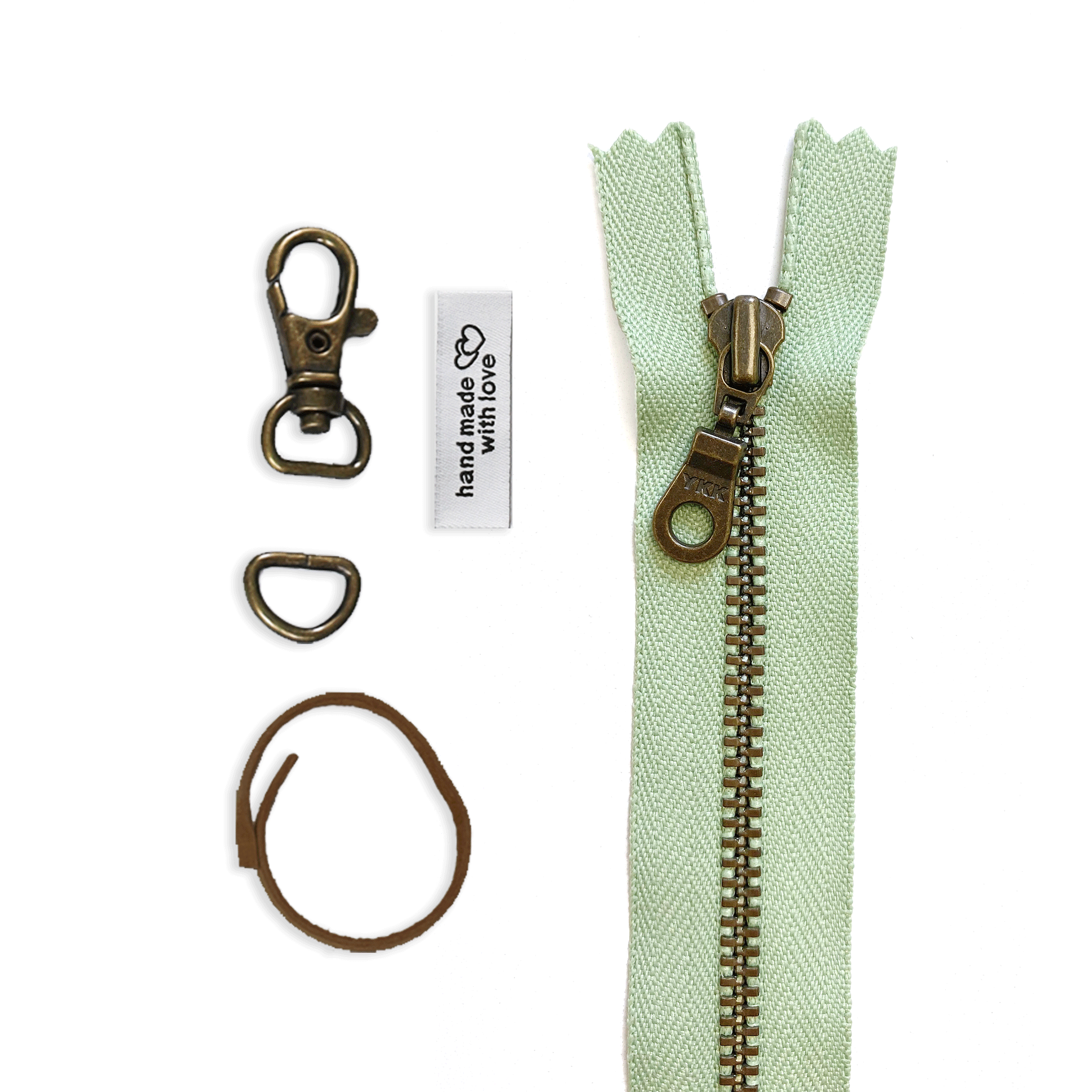 Metal Zipper & Hardware for the Wristlet