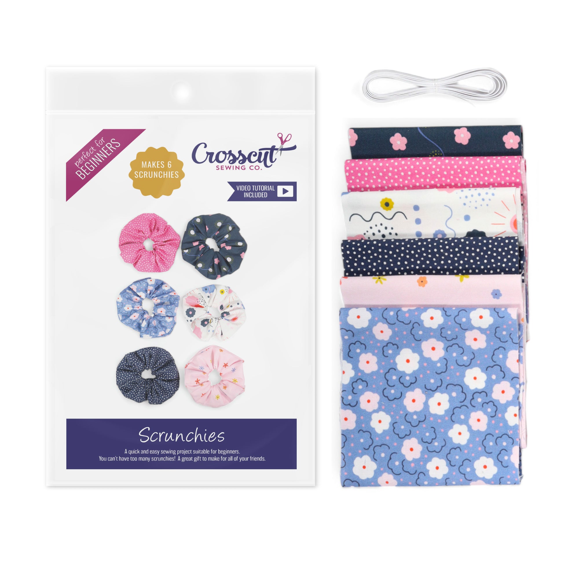 Crosscut Sewing Co. Scrunchie Sewing Kit - Cozy