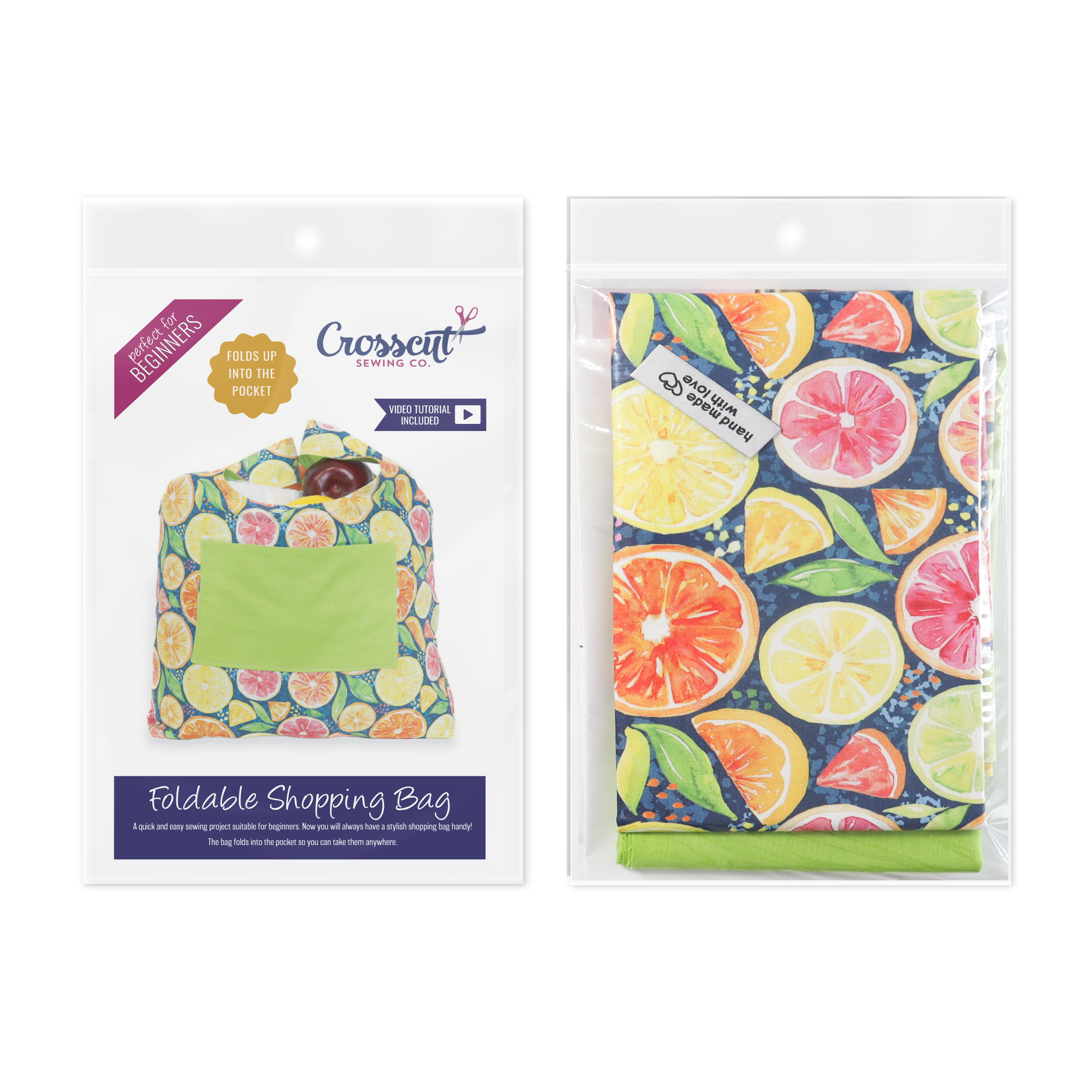 Foldable Shopping Tote Sewing Kit