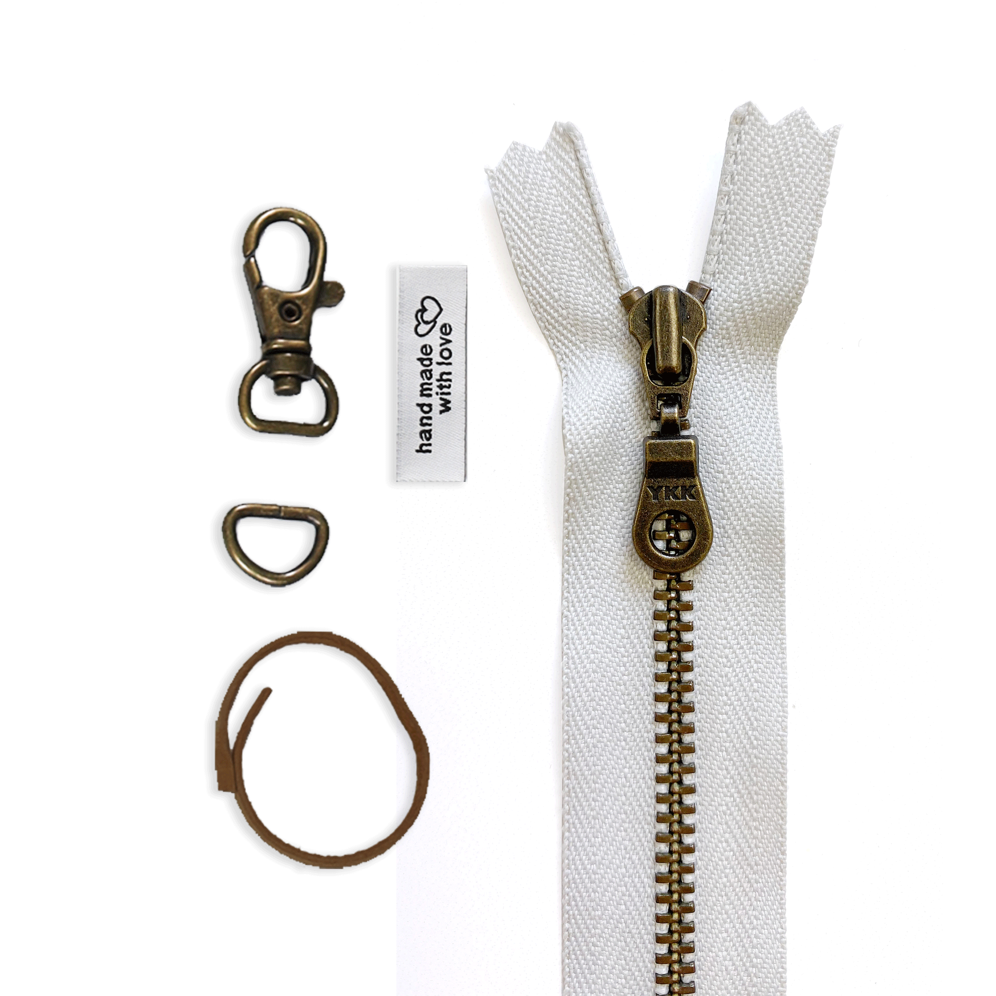 Metal Zipper & Hardware for the Wristlet