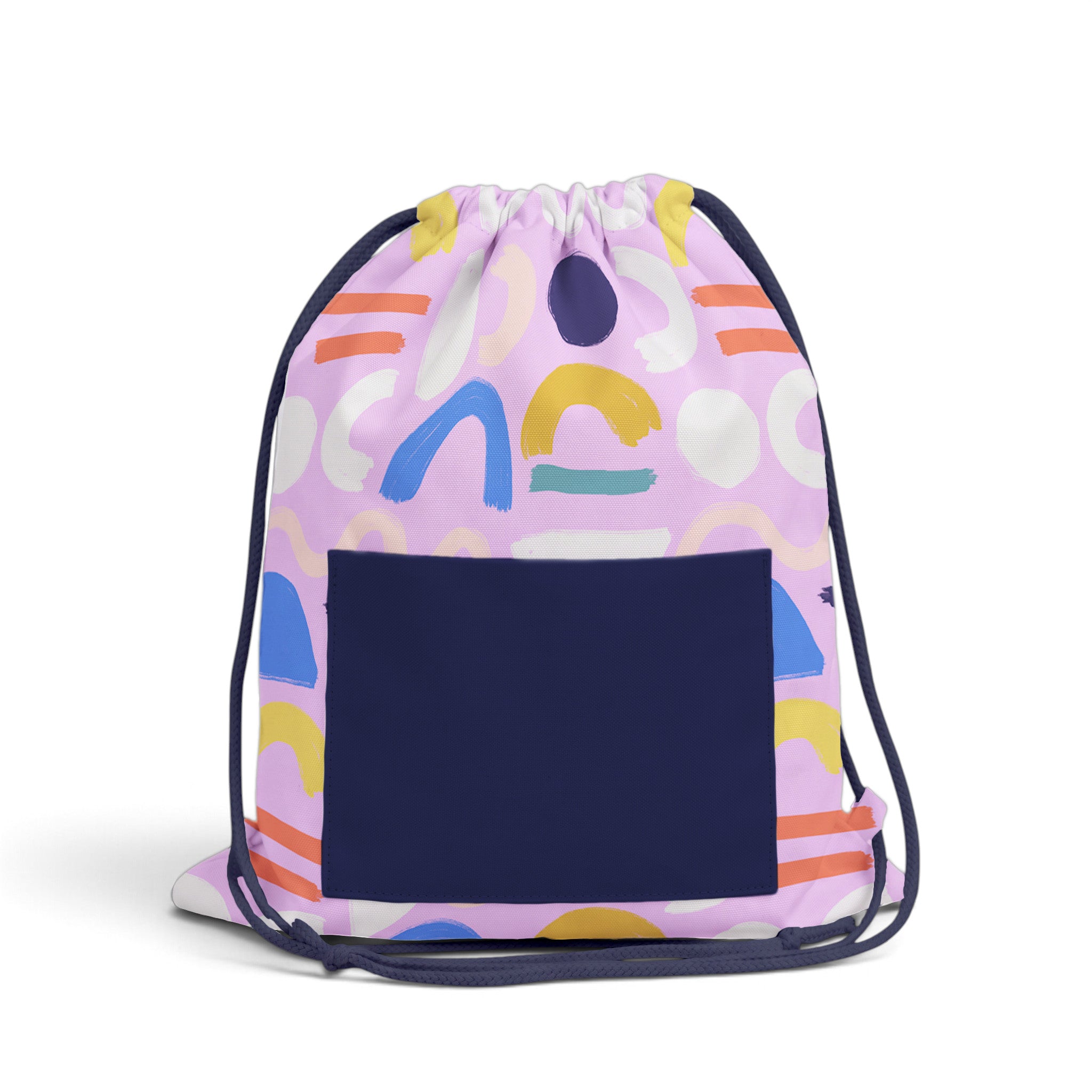 Drawstring Backpack Sewing Kit Doodles Lavender
