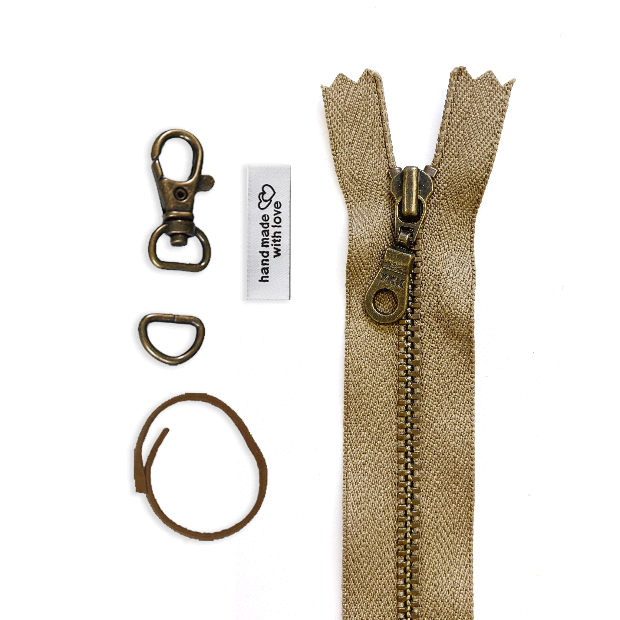 Metal Zipper & Hardware for the Wristlet