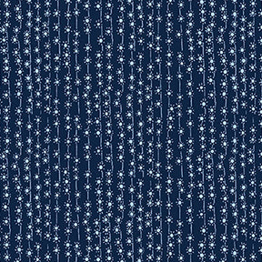 Vines Indigo from Indigo for Clothworks Fabric