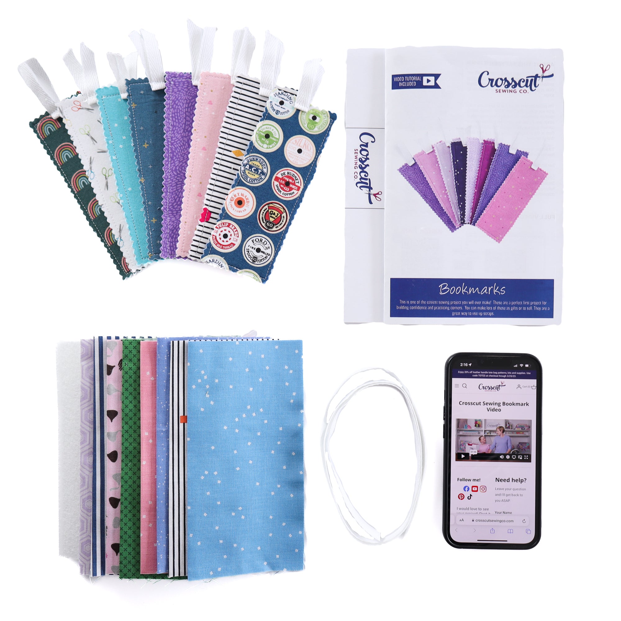Bookmark Sewing Kit - Variety Pack