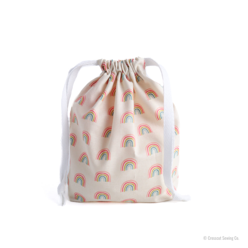 Drawstring Bag Sewing Kit - Rainbows Ivory