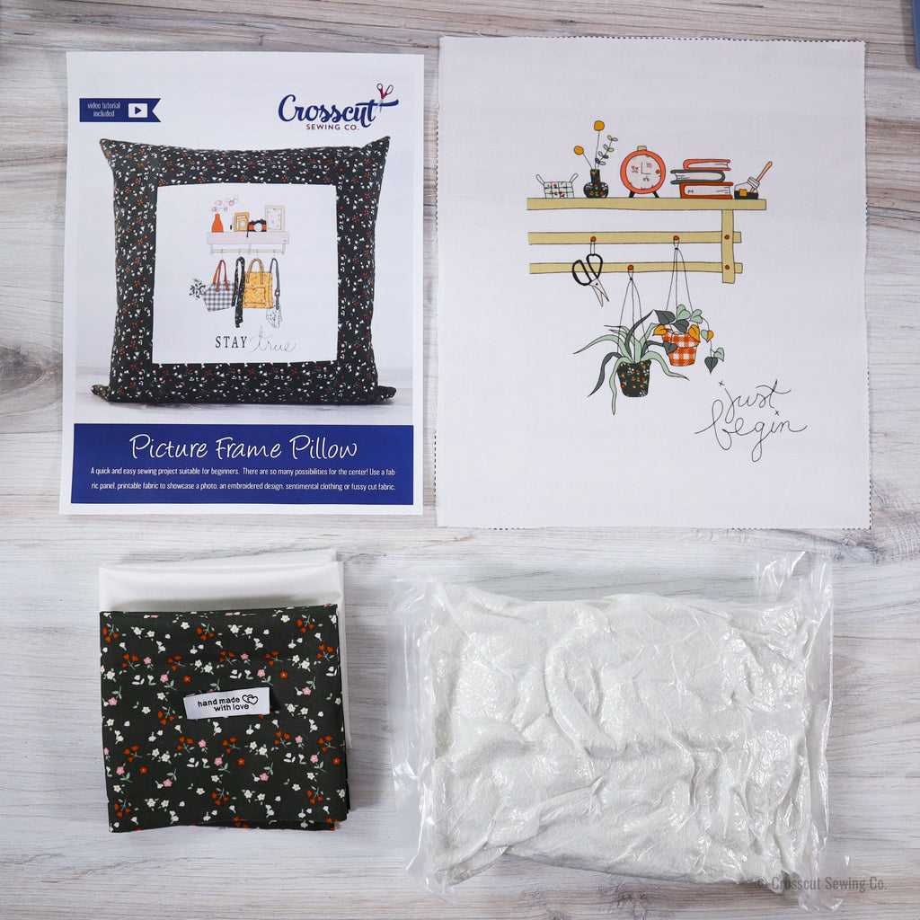 Picture Frame Pillow Sewing Project Kit - Just Begin