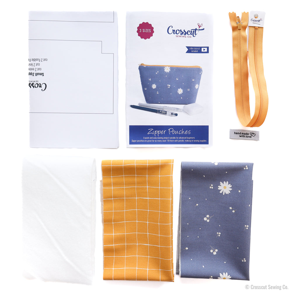 Zipper Pouch Sewing Kit - Daisy