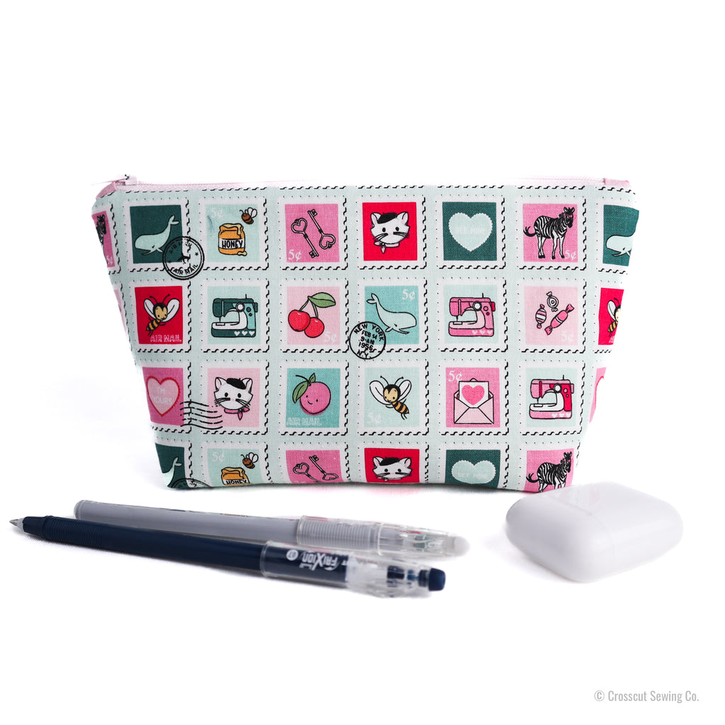 Zipper Pouch Sewing Kit - Love Stamps