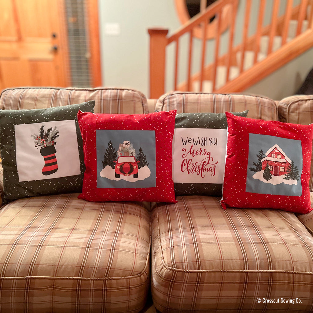 Picture Frame Pillow Sewing Project Kit - We Wish You a Merry Christmas