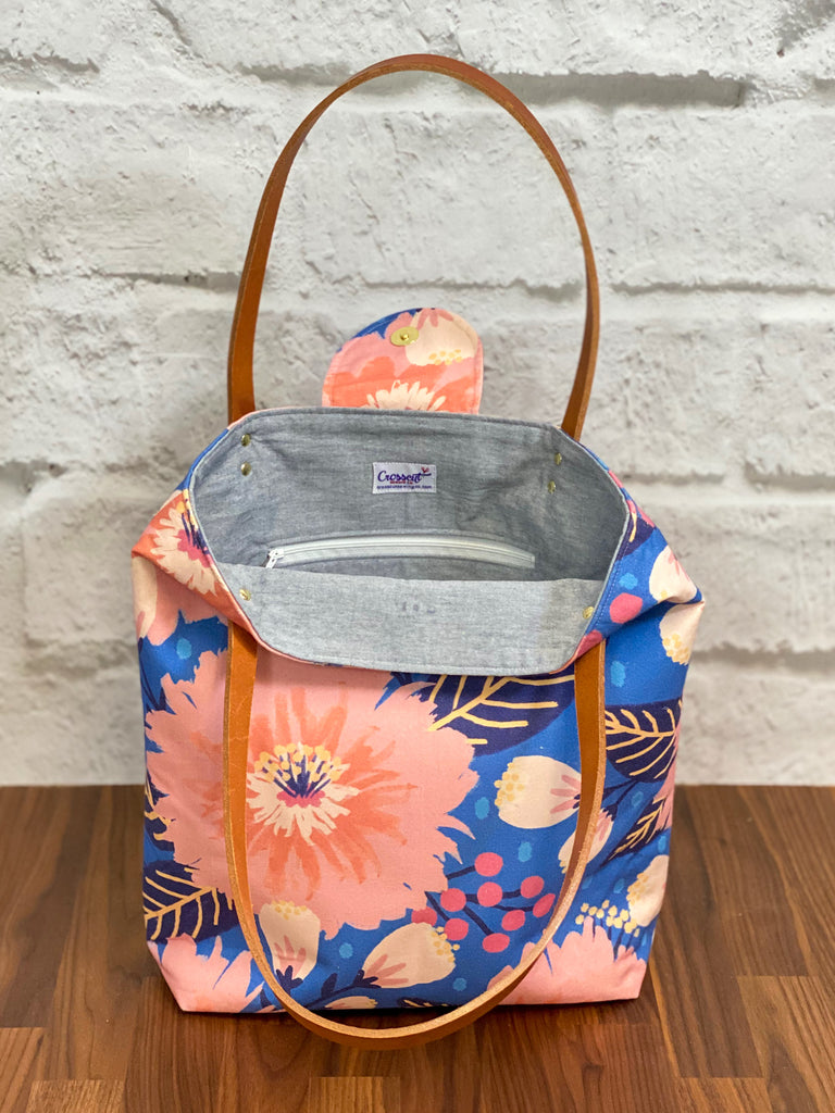 Lincoln Tote Bag Sewing Pattern and Video Tutorial from Crosscut Sewing Co. - PDF or Printed Version