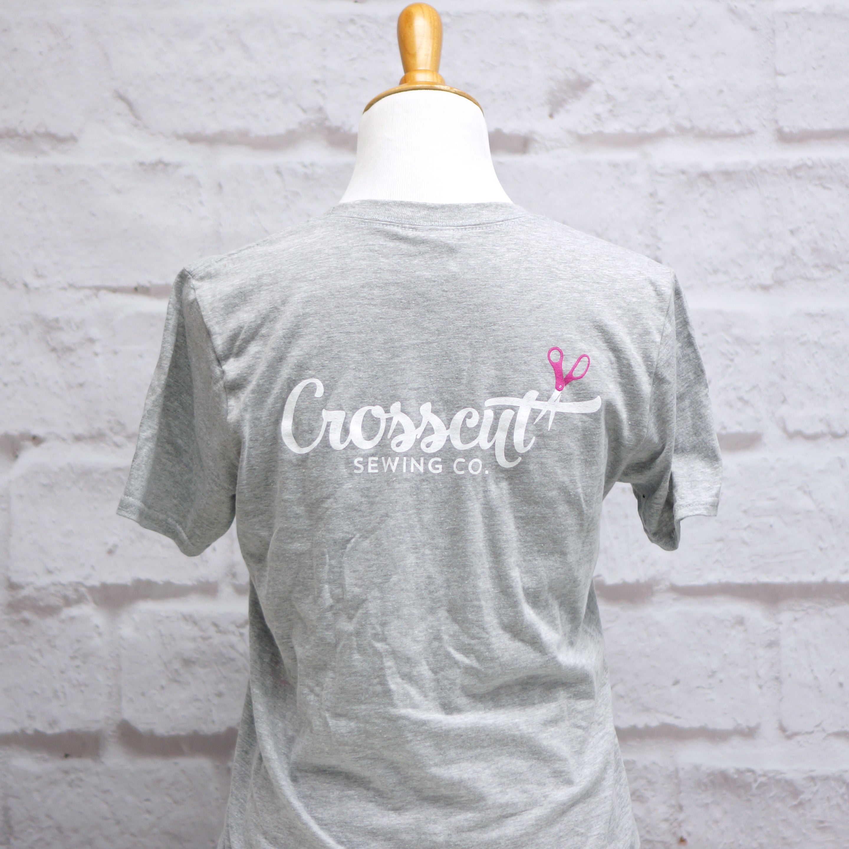 Crosscut T-Shirt - Sew Much Fabric - Light Heather Gray