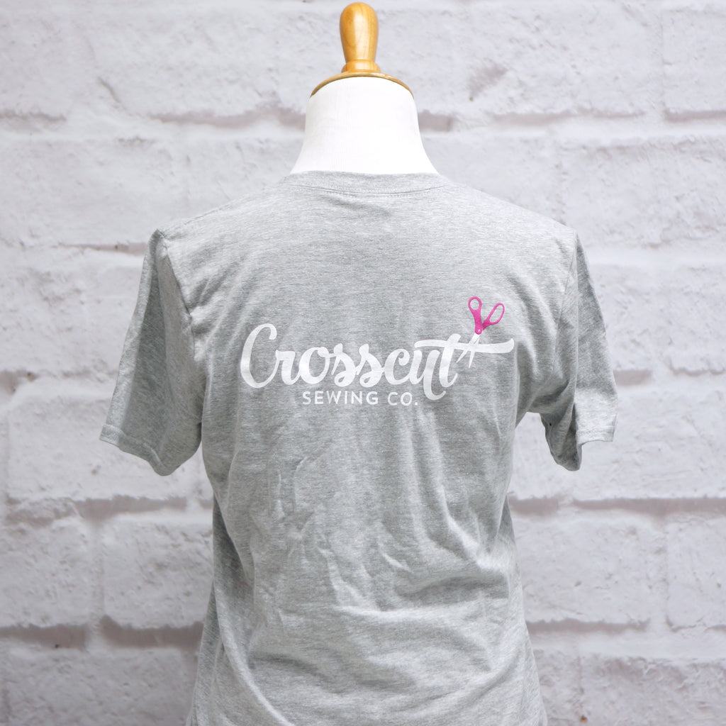 Crosscut T-Shirt - Measure Twice Cut Once - Light Heather Gray