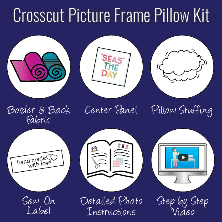 Picture Frame Pillow Sewing Project Kit - Christmas Truck