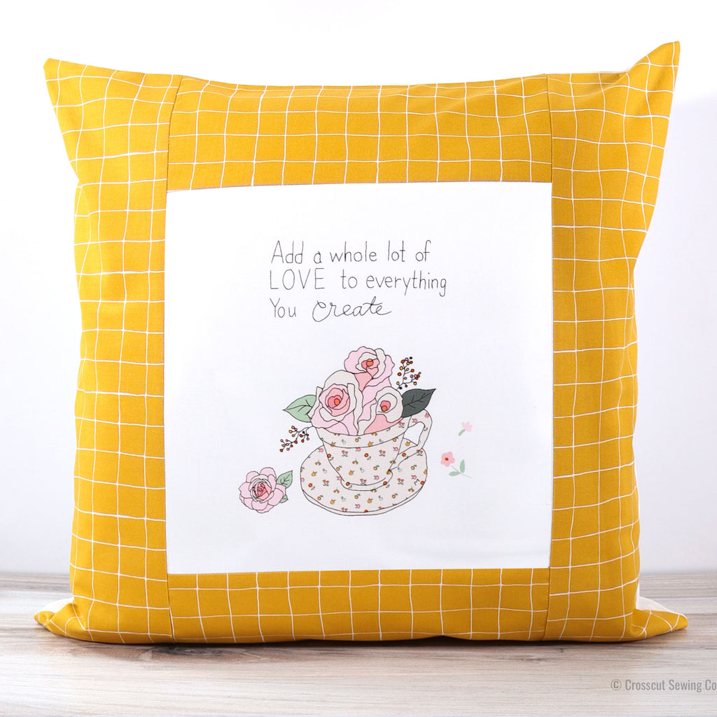 Picture Frame Pillow Sewing Project Kit - A Whole Lot of Love