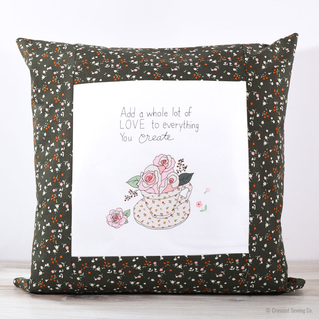 Picture Frame Pillow Sewing Project Kit - A Whole Lot of Love