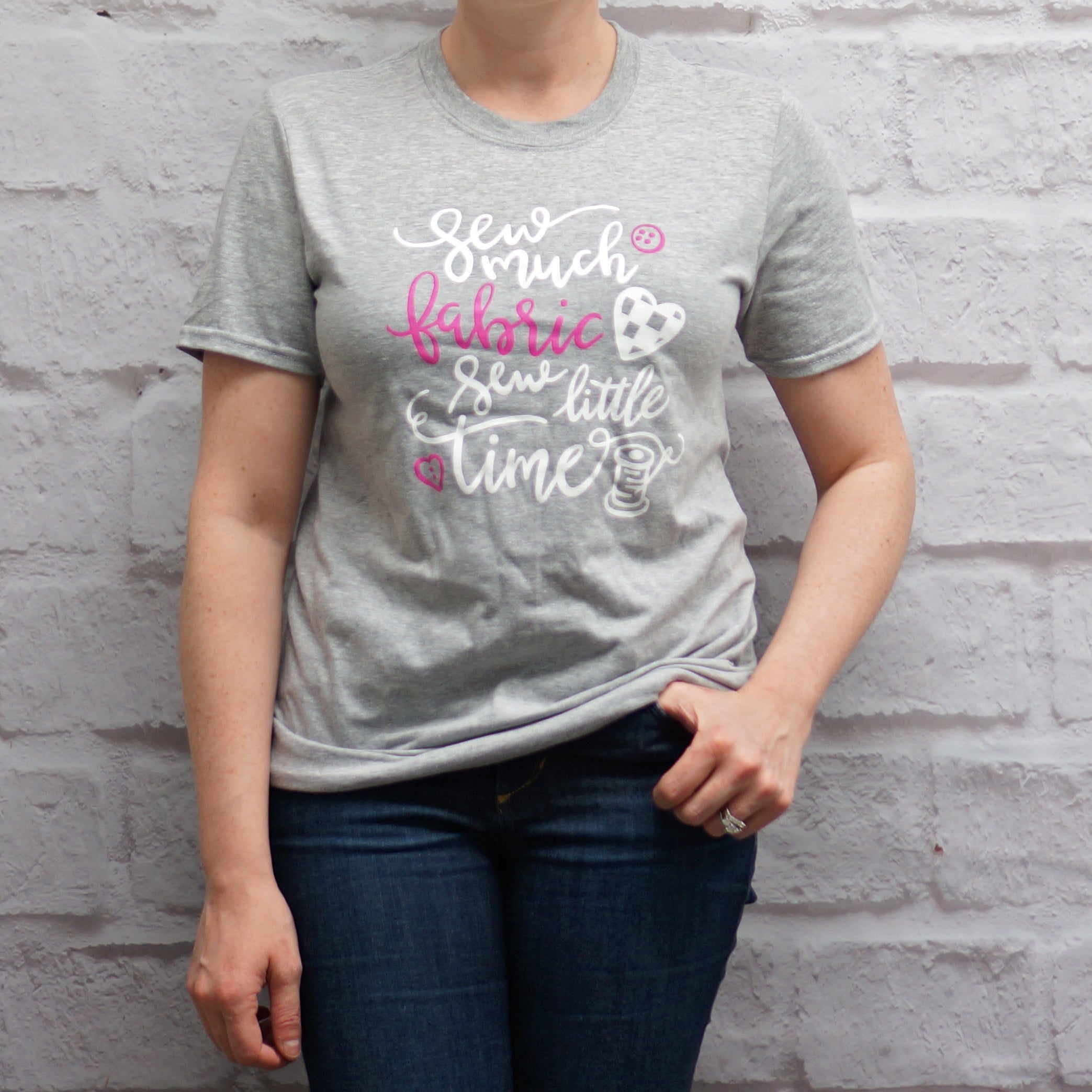 Crosscut T-Shirt - Sew Much Fabric - Light Heather Gray