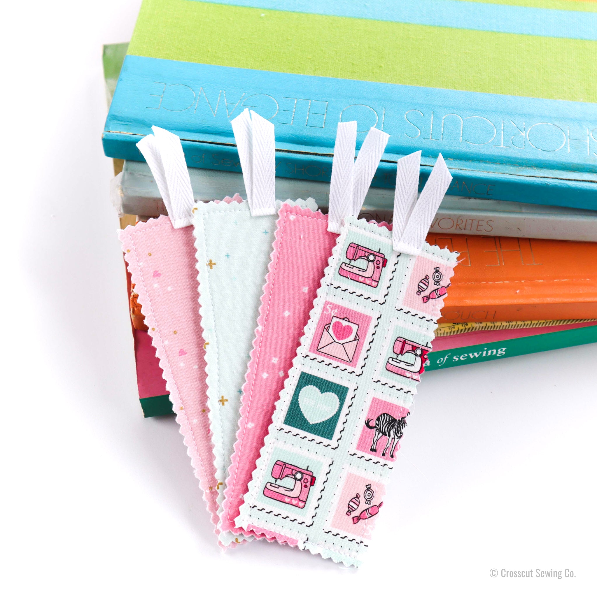 Bookmark Sewing Kit - Hearts & Stamps