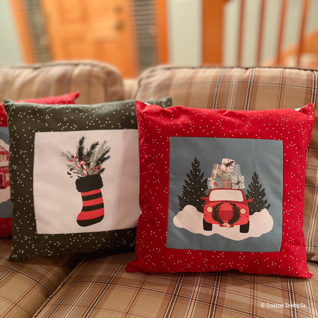 Picture Frame Pillow Sewing Project Kit - Christmas Stocking