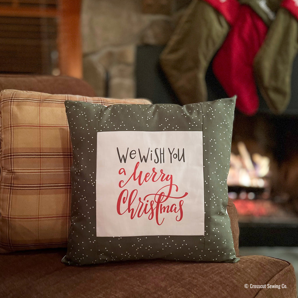 Picture Frame Pillow Sewing Project Kit - We Wish You a Merry Christmas